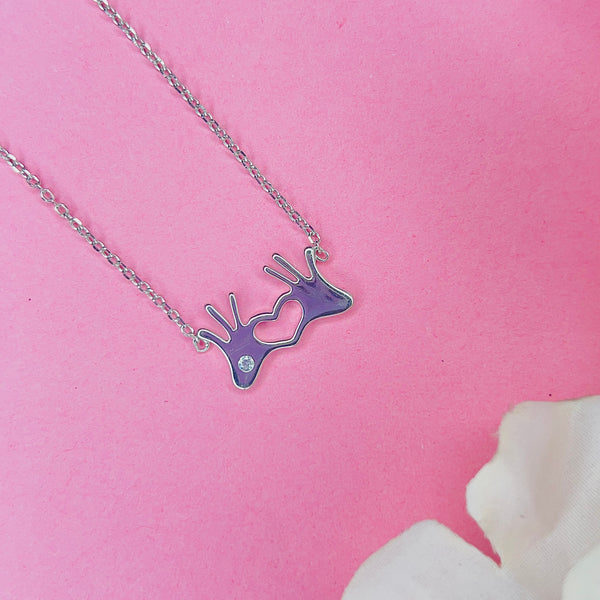 Silver Heartfelt Love Chain Pendant