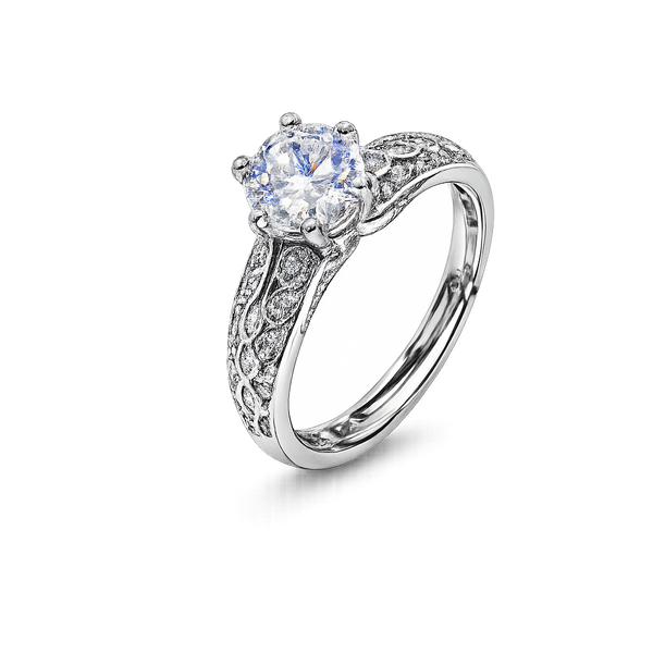 Sterling Silver designer Solitaire Ring