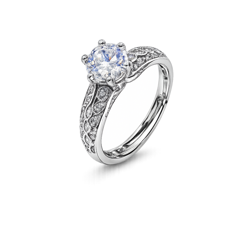 Sterling Silver designer Solitaire Ring