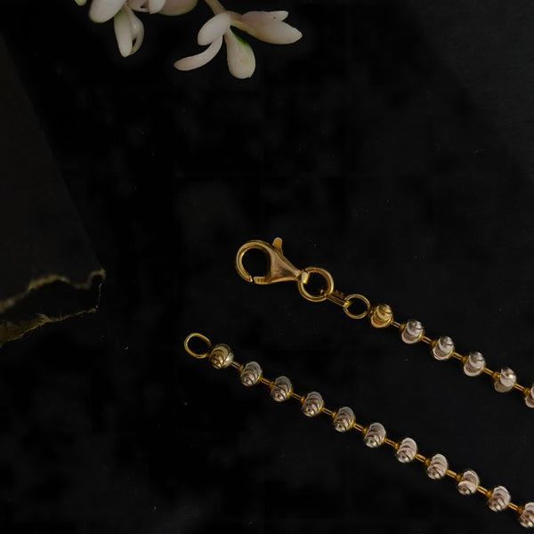 92.5 Sterling Silver Beaded Chain Necklace for Women