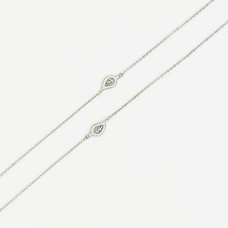 Sterling Silver LeafAura Anklet