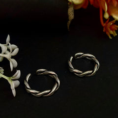 92.5 Sterling Silver Twisted Minimalist Toe Rings (Pair)