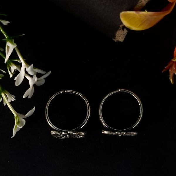 92.5 Sterling Silver Enchanted Butterfly Toe Rings (Pair)