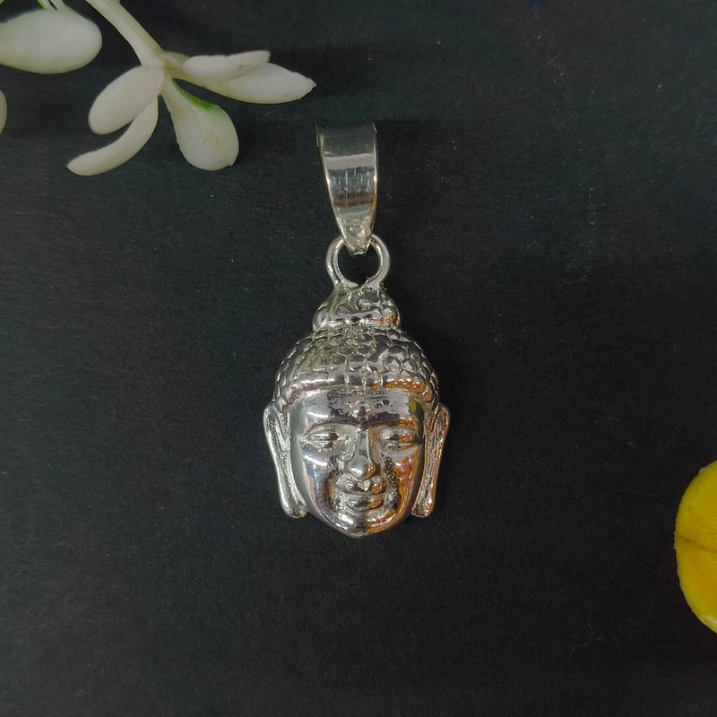 92.5 Sterling Silver Enlightened Gautam Buddha Face Pendant
