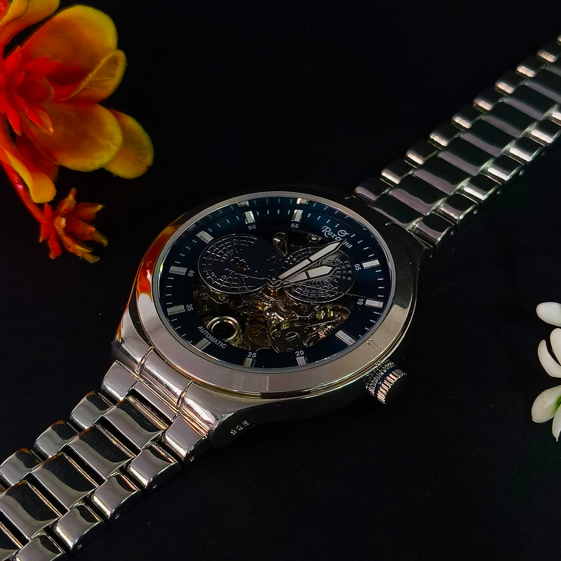 Men’s 92.5 Sterling Silver Automatic Exhibition Watch