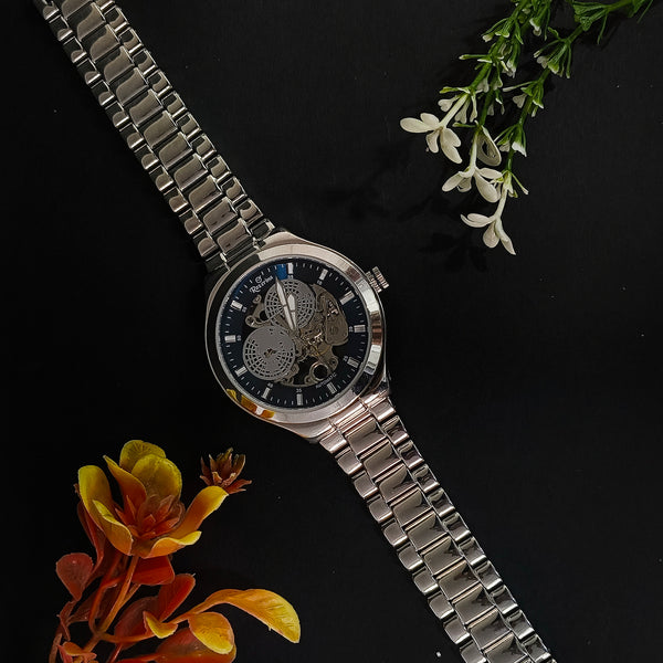 Men’s 92.5 Sterling Silver Automatic Exhibition Watch