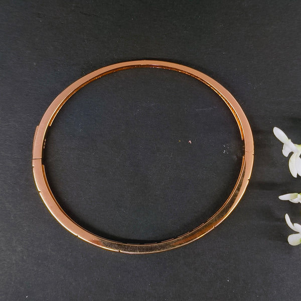 92.5 Sterling Silver Ruby Red & Rose Gold Luxury Kada