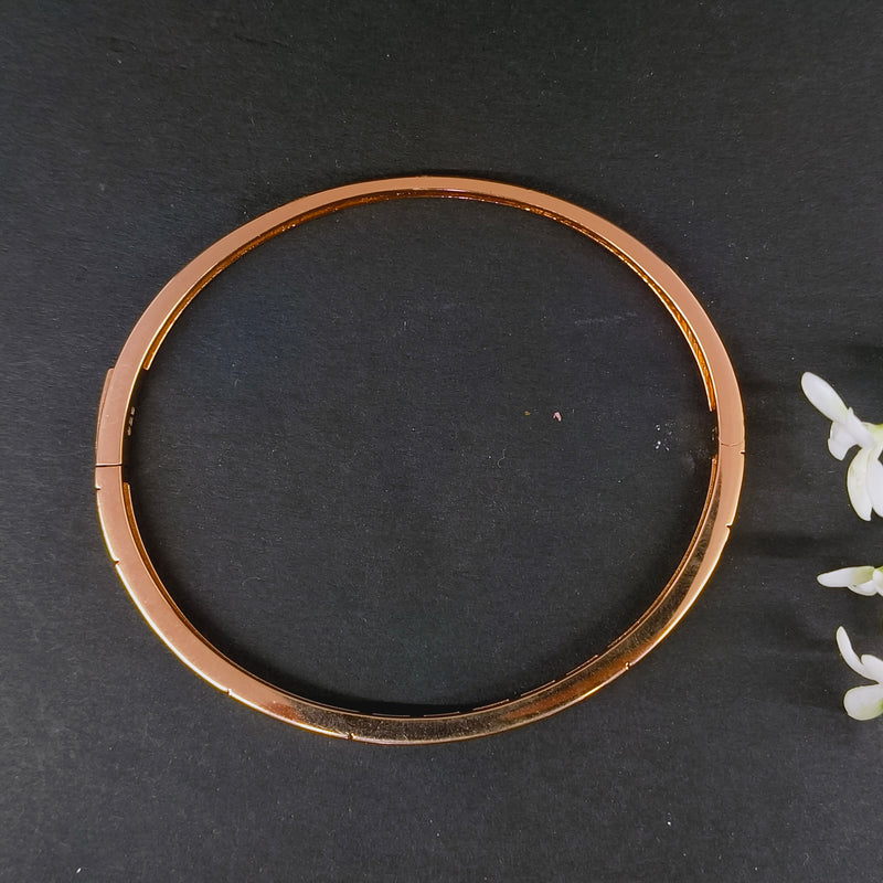 92.5 Sterling Silver Ruby Red & Rose Gold Luxury Kada