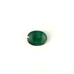 Natural Green Emerald Oval-Cut Loose Gemstone