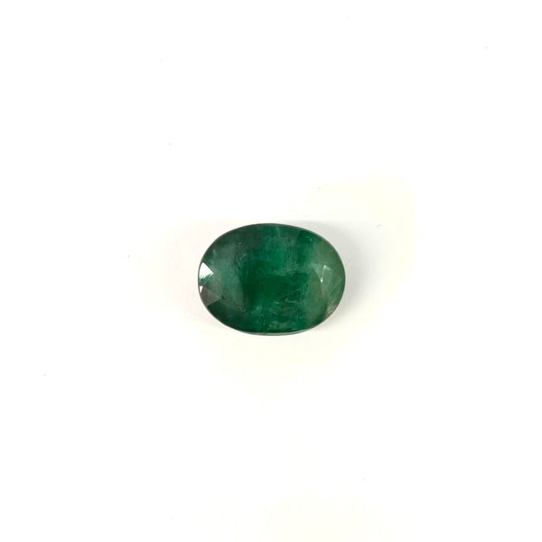Natural Green Emerald Oval-Cut Loose Gemstone