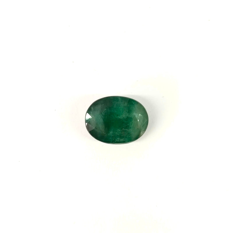 Natural Green Emerald Oval-Cut Loose Gemstone