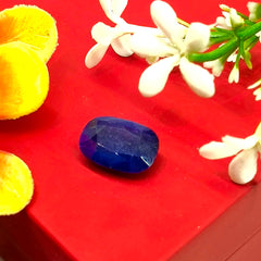 Natural Blue Sapphire (Neelam) Oval-Cut Loose Gemstone