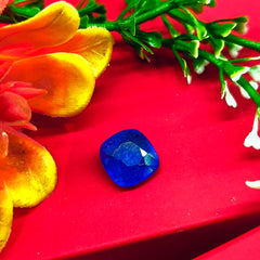 Natural Blue Sapphire (Neelam) Cushion-Cut Loose Gemstone