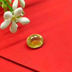 Natural Yellow Sapphire (Pukhraj) Oval-Cut Loose Gemstone