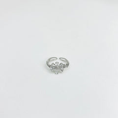 Sterling silver Leaf Flower Ring