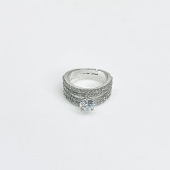 Sterling silver Statement Solitaire Ring
