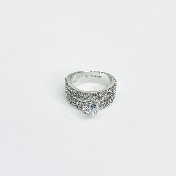 Sterling silver Statement Solitaire Ring