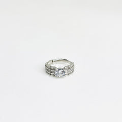 Sterling silver Premia Solitaire Ring