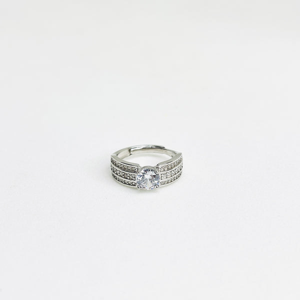 Sterling silver Premia Solitaire Ring