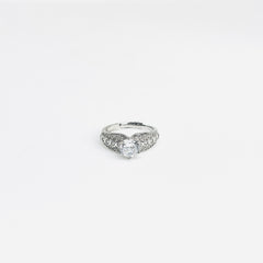 Sterling Silver designer Solitaire Ring