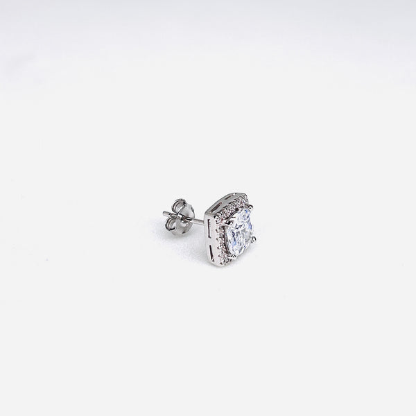 Silver Cz Stone With Round Solitaire Top