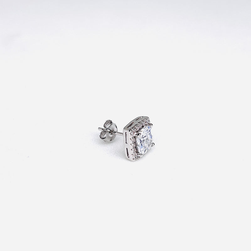 Silver Cz Stone With Round Solitaire Top