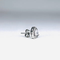 Silver CZ Stone With heart Solitaire Top