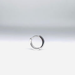 Silver CZ Stone With Double  Line Earring