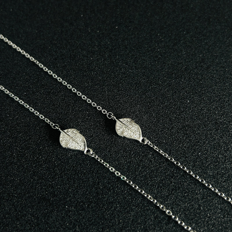Sterling Silver Leafloom Anklet