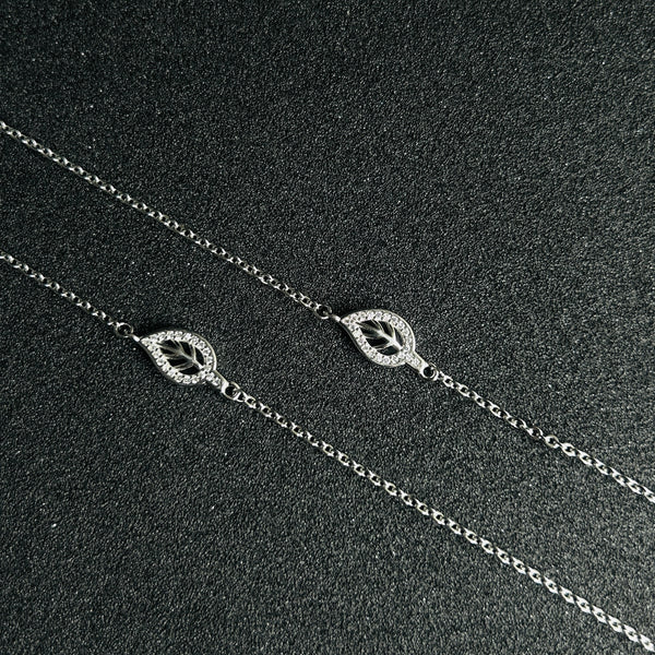 Sterling Silver LeafAura Anklet