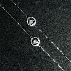 Sterling Silver radiant wheel Anklet