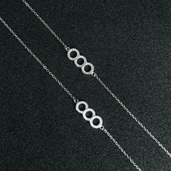 Sterling Silver Audi Inspired Anklet
