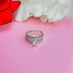 Sterling silver Statement Solitaire Ring