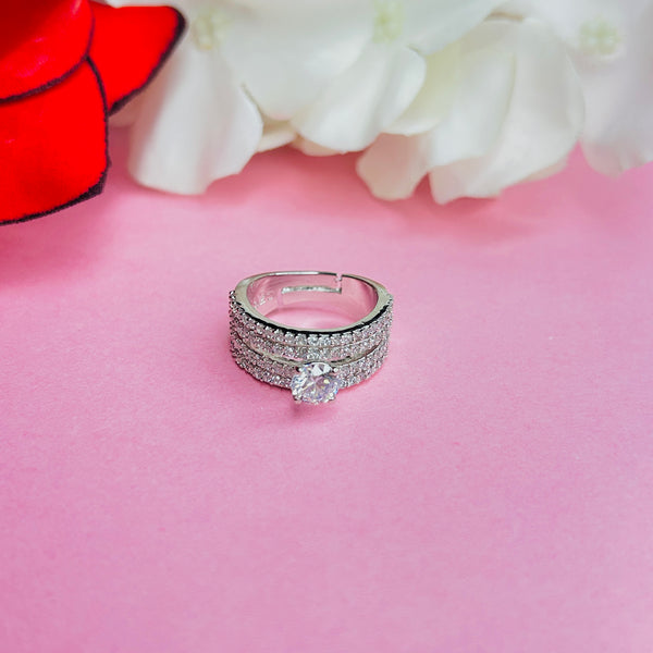 Sterling silver Statement Solitaire Ring