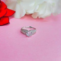 Sterling Silver designer Solitaire Ring