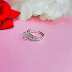 Sterling Silver designer Solitaire Ring