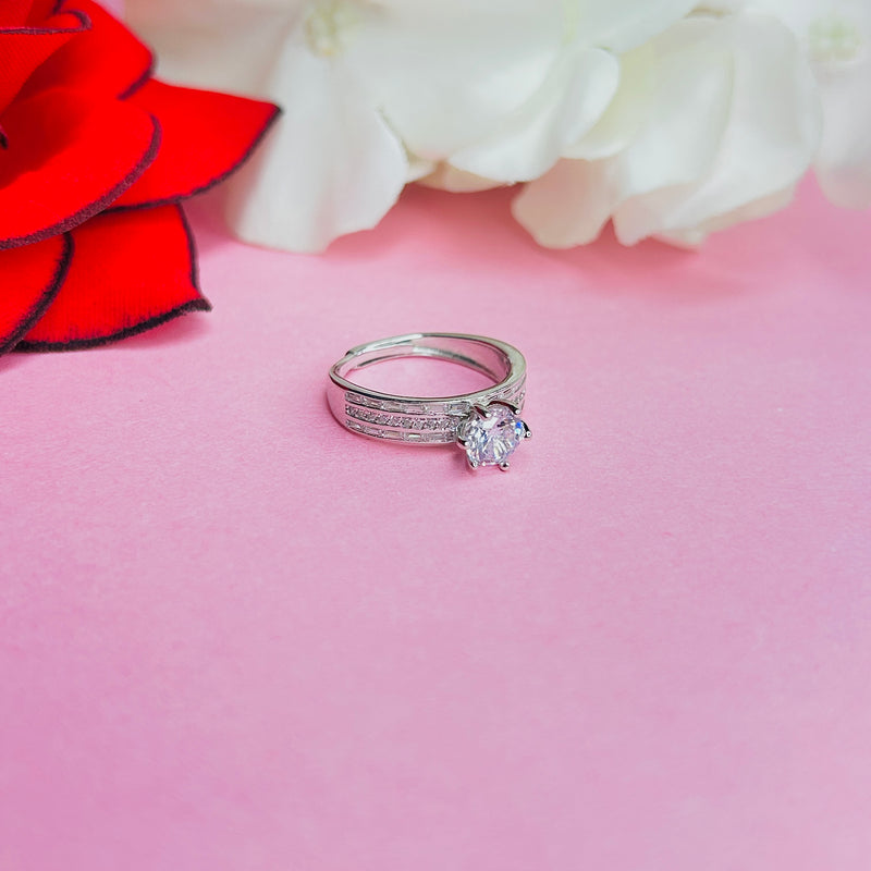 Sterling Silver Classic Solitaire Ring