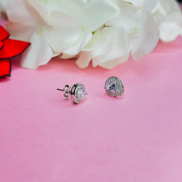 Silver CZ Stone With Pear Solitaire Top