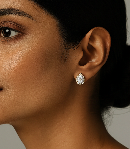 Silver CZ Stone With Pear Solitaire Top