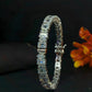Premium Square Crystal Kada 925 Silver Anklet, Bangle for Women
