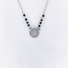 Silver Full stones Halo Mangalsutra