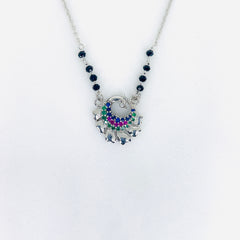 Silver Peacock Mangalsutra