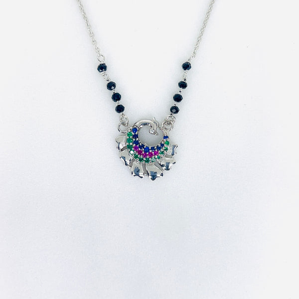Silver Peacock Mangalsutra