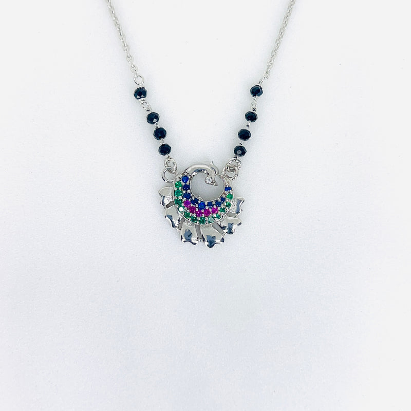 Silver Peacock Mangalsutra