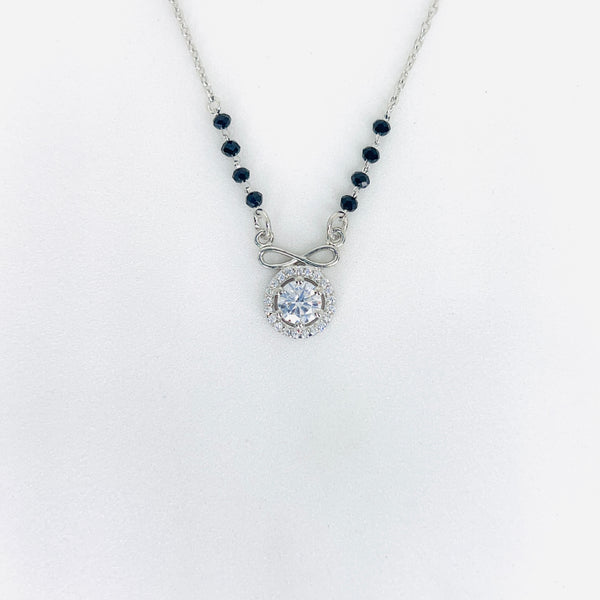Silver Infinity &  Solitaire Mangalsutra