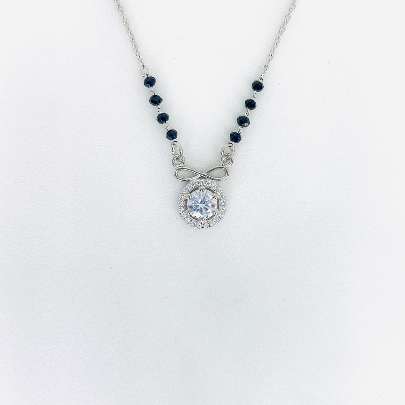 Silver Infinity &  Solitaire Mangalsutra