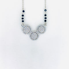 Silver Halo Trinity Mangalsutra