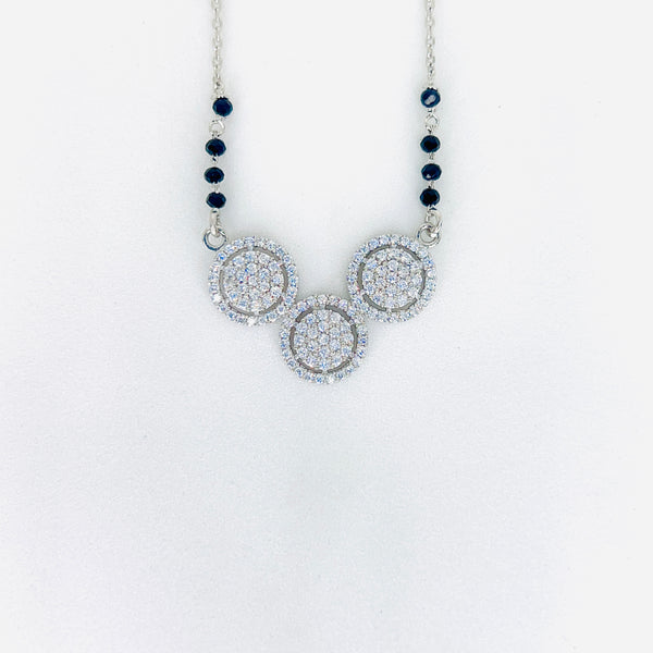 Silver Halo Trinity Mangalsutra