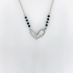Silver Twilight Heart Mangalsutra