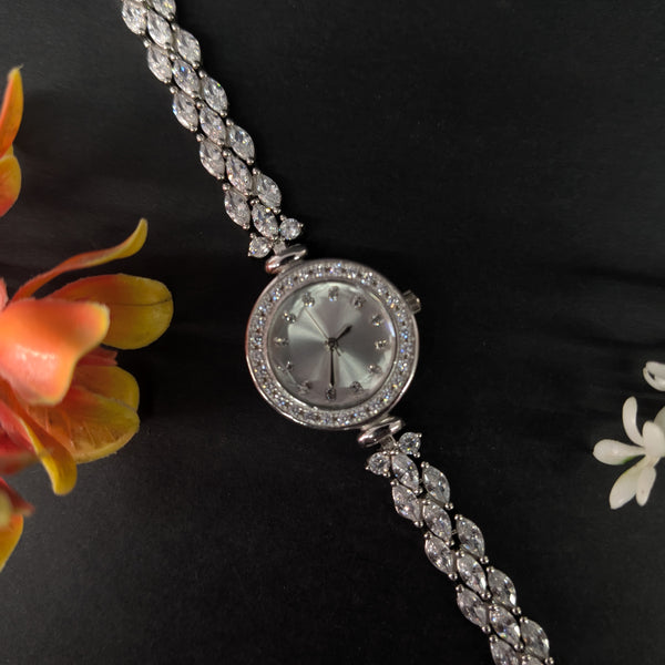 92.5 Sterling Silver Art Deco Solitaire Watch